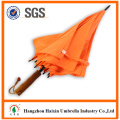 Grande taille de parapluie en bois automatique promotionnel de couleur orange de produits de grande qualité